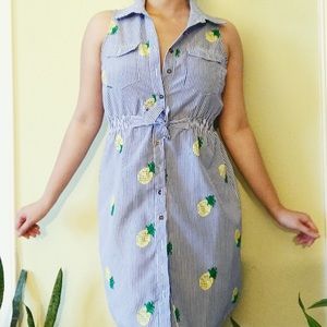 Striped Pineapple Dress (S)